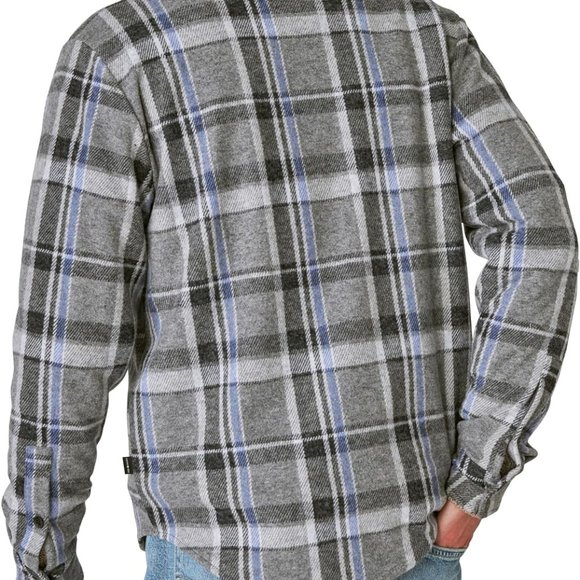 Size Medium Lucky Brand Men's Plaid Brushed Knit Long Sleeve Shirt - Picture 2 of 5